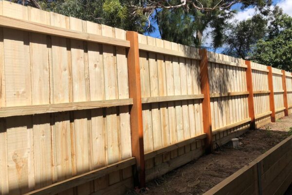strong timber fence easy fixed